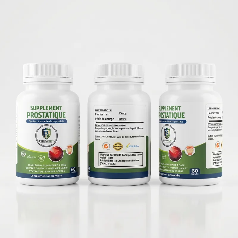 Prostafort — Complement Prostatique, Palmier Nain 250mg + Pepins de Courge 250mg